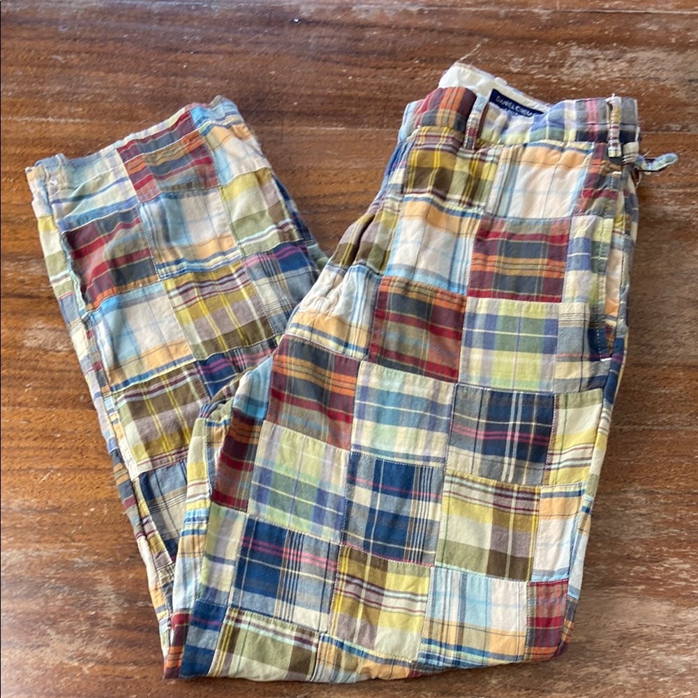 Madras Patchwork Plaid Men's Pants Golf